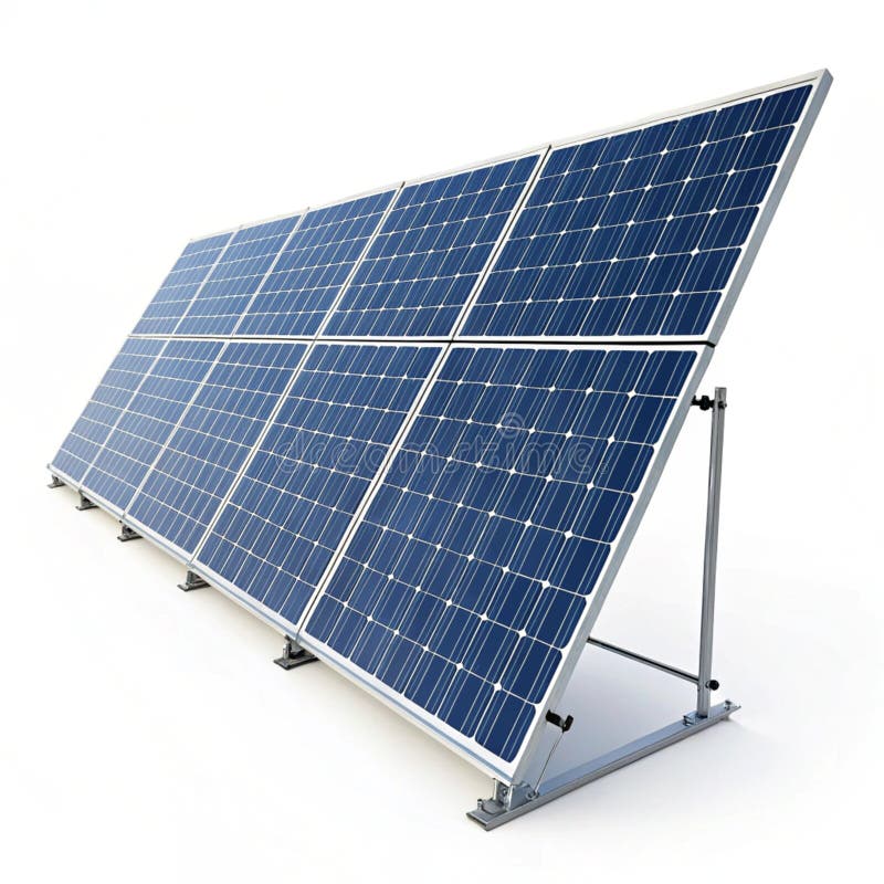 Solar panels on transparent background vector illustration