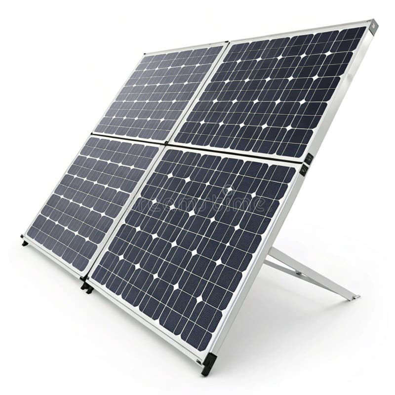Solar panels on white background royalty free illustration
