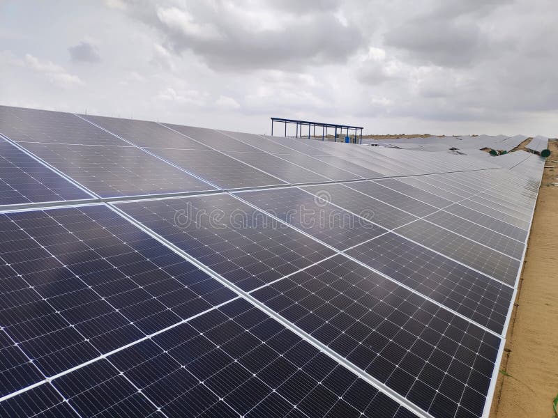 Solar Plant in Rajasthan India Stock Image Image of nature, power
