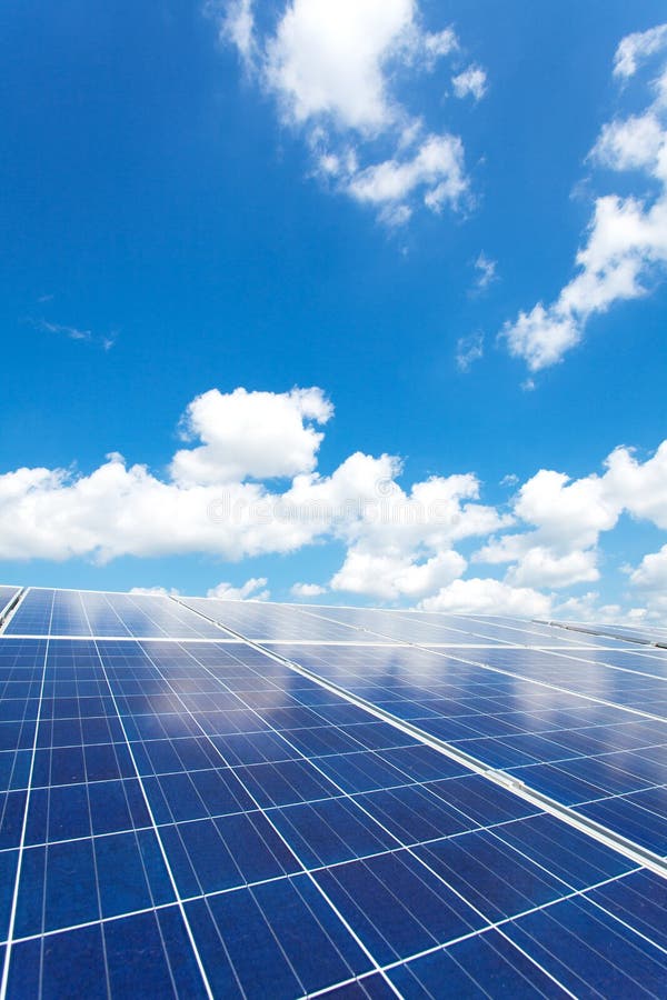 Solar Power for Electric Renewable Energy from the Sun Stock Image