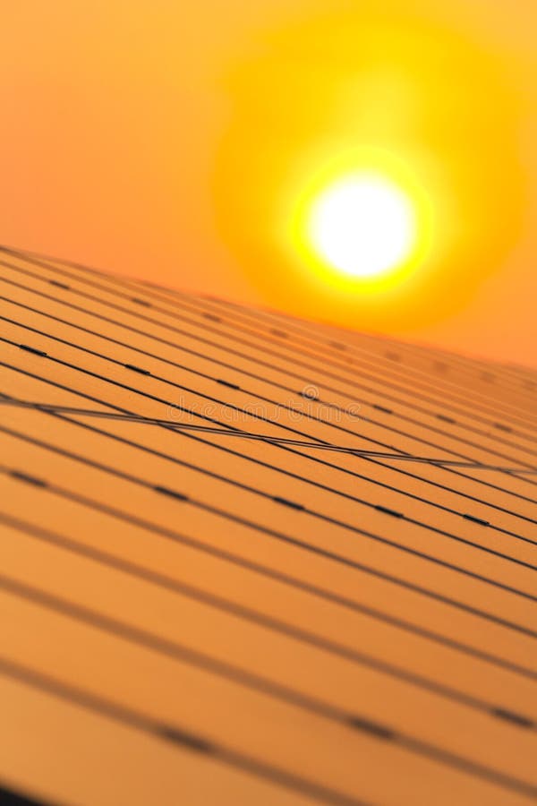 Solar Power for Electric Renewable Energy from the Sun Stock Photo