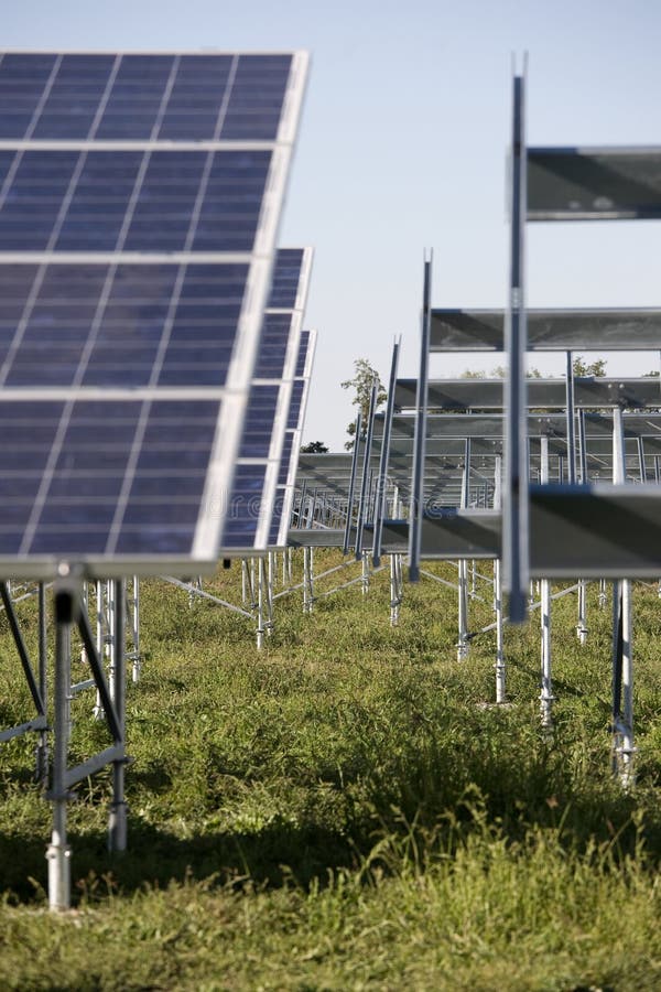 Solar Power Plant Construction Stock Photo - Image of metal, panel
