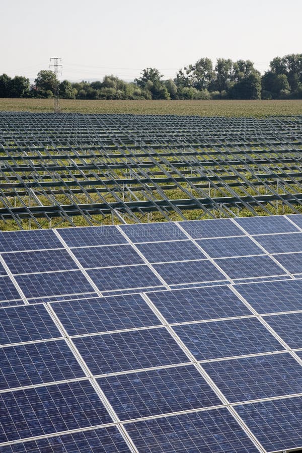 Solar Power Plant Construction Stock Image - Image of construction