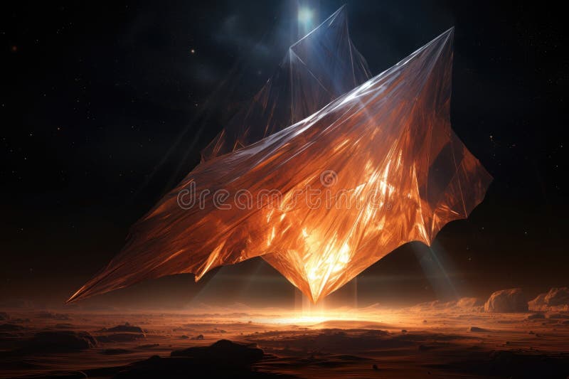 Solar sail in action, capturing sunlight for energy, created with generative ai. Capturing sunlight stock images, royalty-free photos and pictures