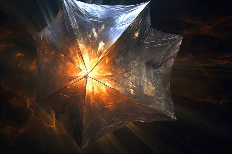 Solar sail in action, capturing sunlight for energy, created with generative ai. Capturing sunlight stock images, royalty-free photos and pictures