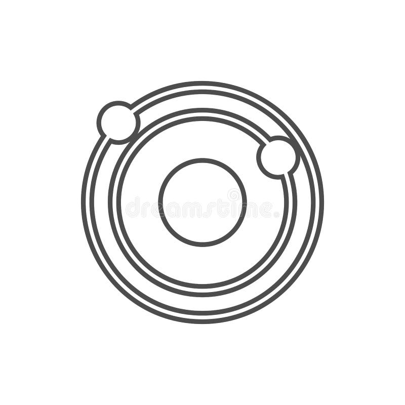 Solar system icon. Element of cyber security for mobile concept and web apps icon. Thin line icon for website design and development, app development on white background