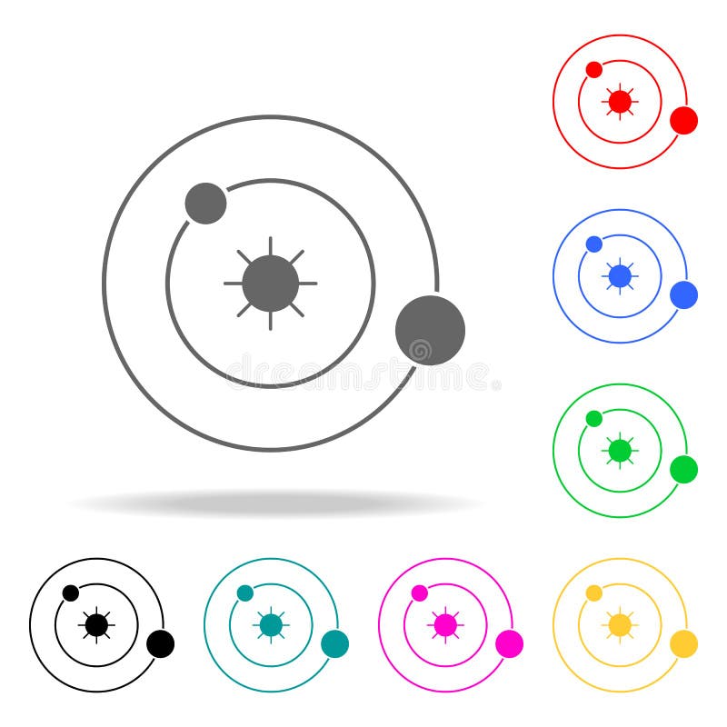 Solar system icon. Elements of School and study multi colored icons. Premium quality graphic design icon. Simple icon for websites vector illustration