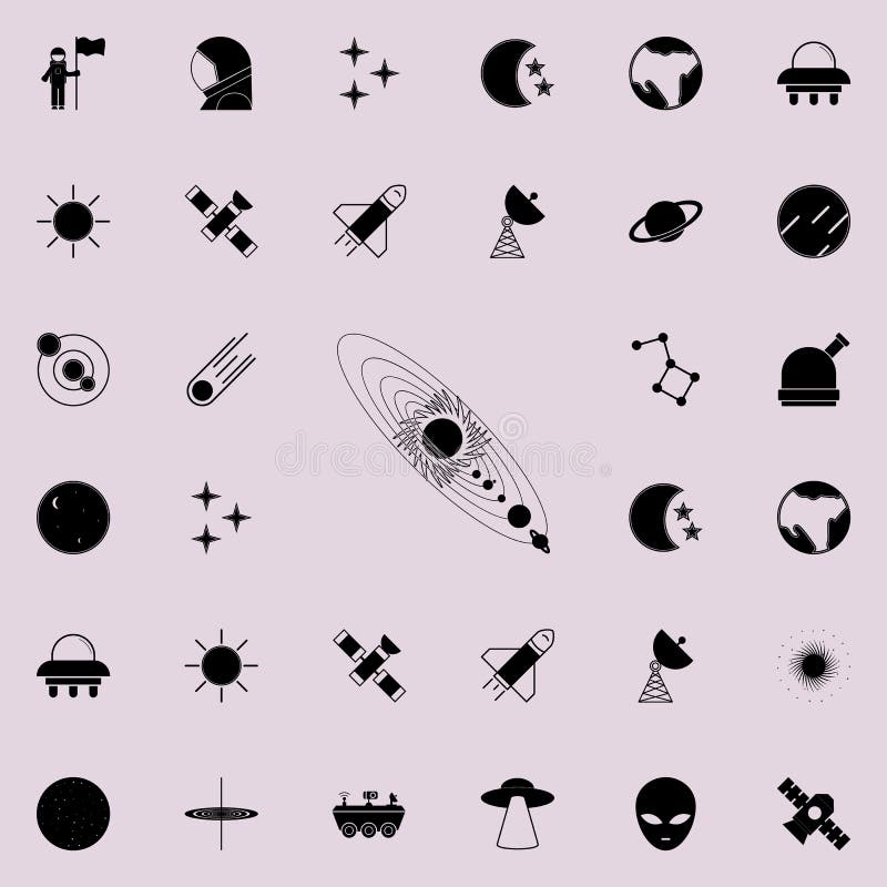 Solar system icon. Space icons universal set for web and mobile royalty free illustration