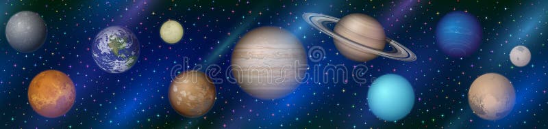Solar System Planets, Seamless royalty free illustration Solar System Planets, Seamless royalty free illustration