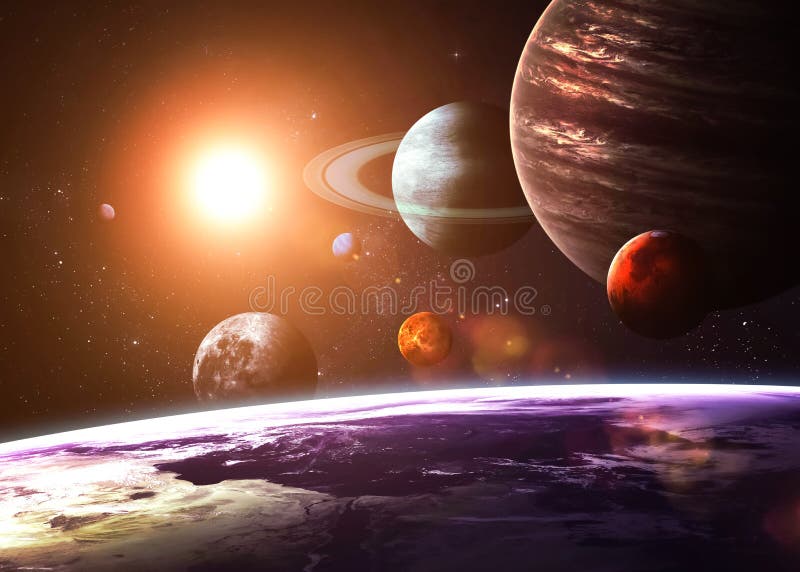 Solar system and space objects stock photos