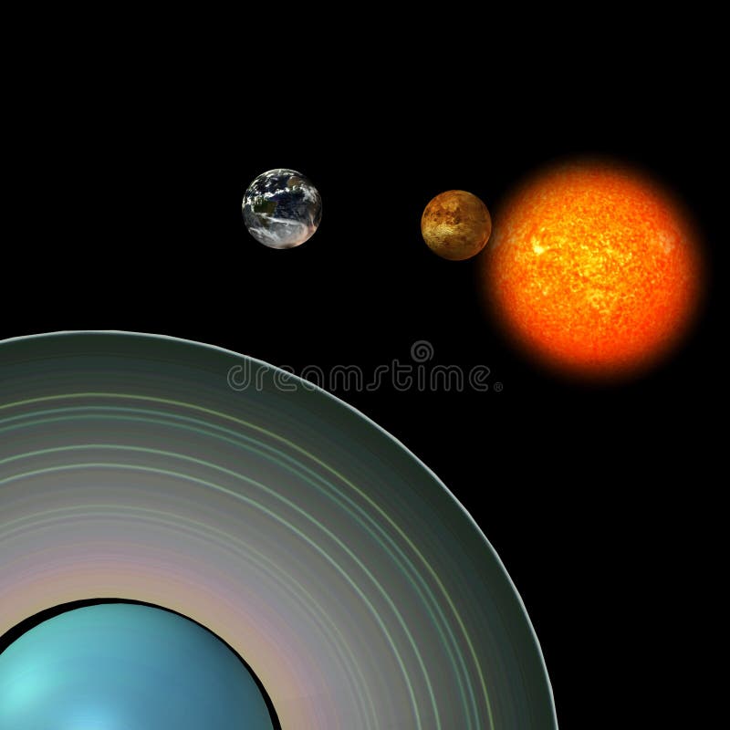 Solar System: Uranus stock illustration. Illustration of generated ...