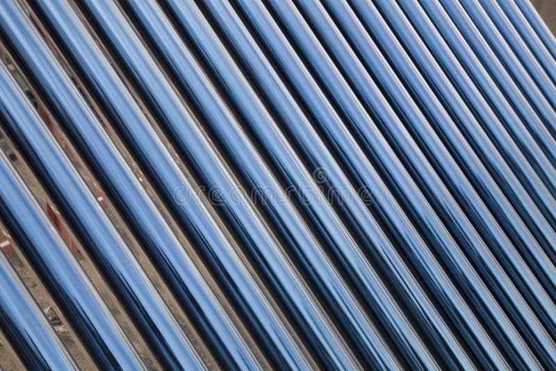 Solar water heater collector stock photos
