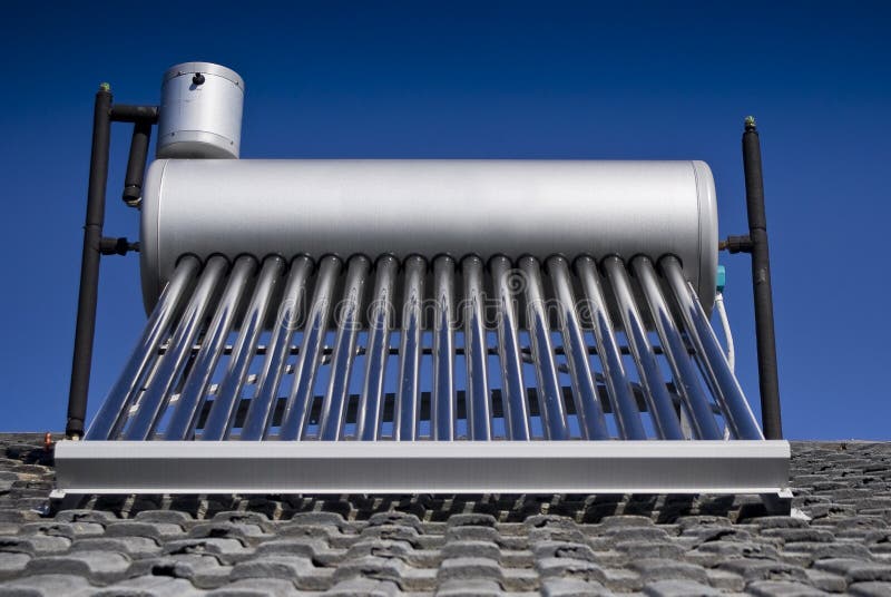 Solar Water Heater Evacuated Glass Tubes Stock Image Image of glass