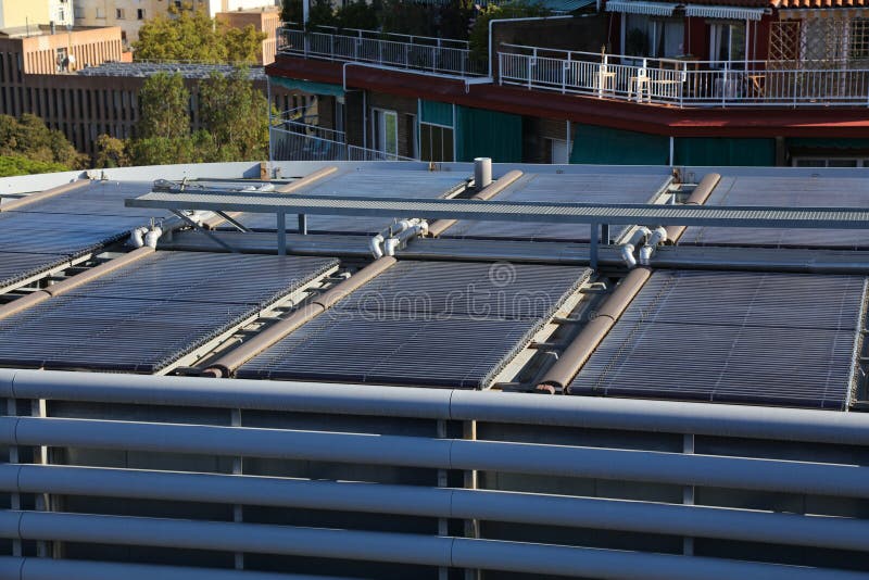 Solar Water Heater in Spain Stock Photo Image of heating, roof 241112842
