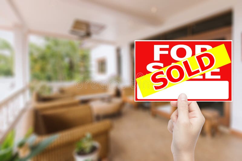 Sold house sign stock photo. Image of sold, sign, label 82520404