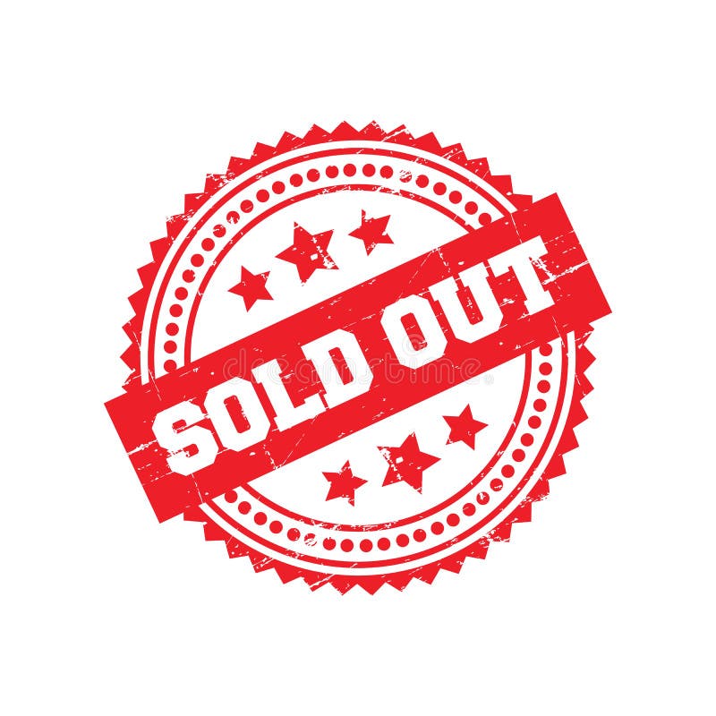 Sold Out Logo Badge stock illustration. Illustration of design