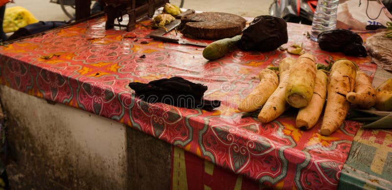 Sold Out for one of green grocer in traditional market in Bogor Indonesia stock photos Sold Out for one of green grocer in traditional market in Bogor Indonesia stock photos