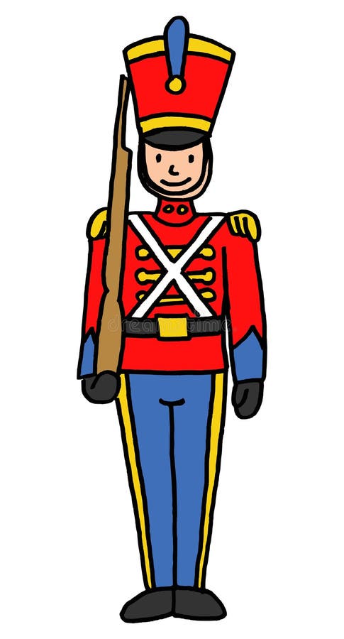 Soldado de brinquedo retro do estilo da quebra-nozes ilustração do vetor Soldado de brinquedo retro do estilo da quebra-nozes ilustração do vetor