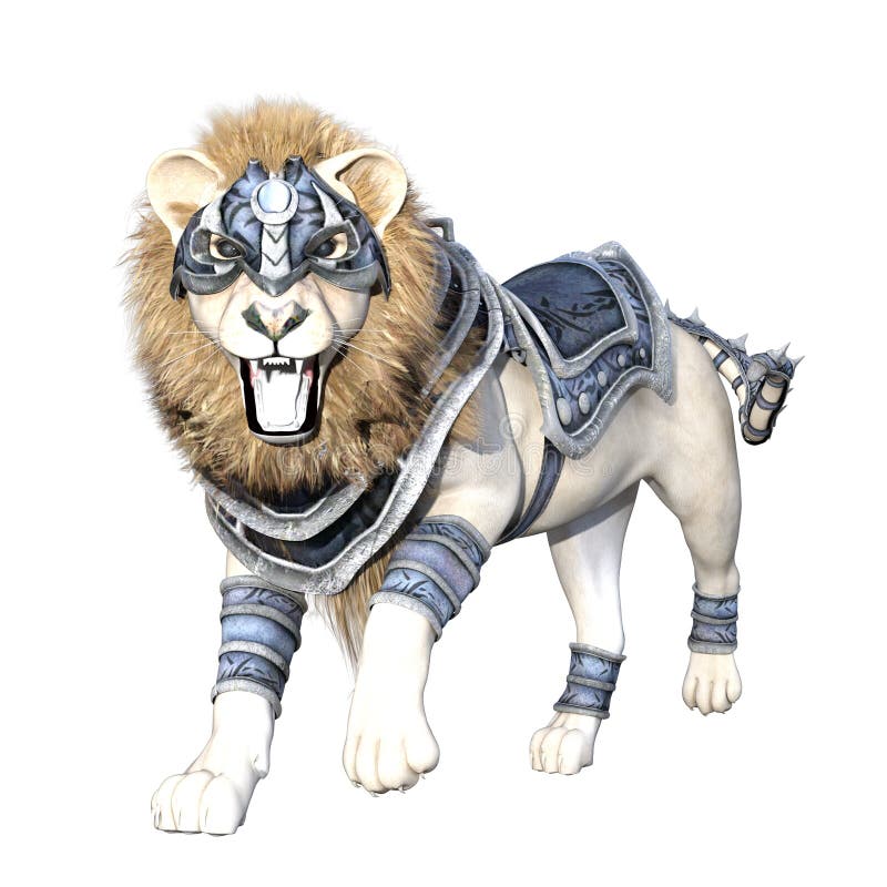 Leão Em Um Capacete Do ` S Do Soldado Ilustração do Vetor Ilustração