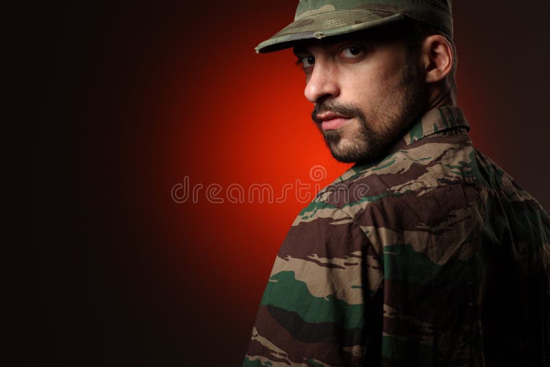 Soldat dur photo libre de droits Soldat dur photo libre de droits