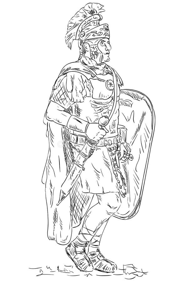 Soldat romain, légionnaire illustration stock Soldat romain, légionnaire illustration stock