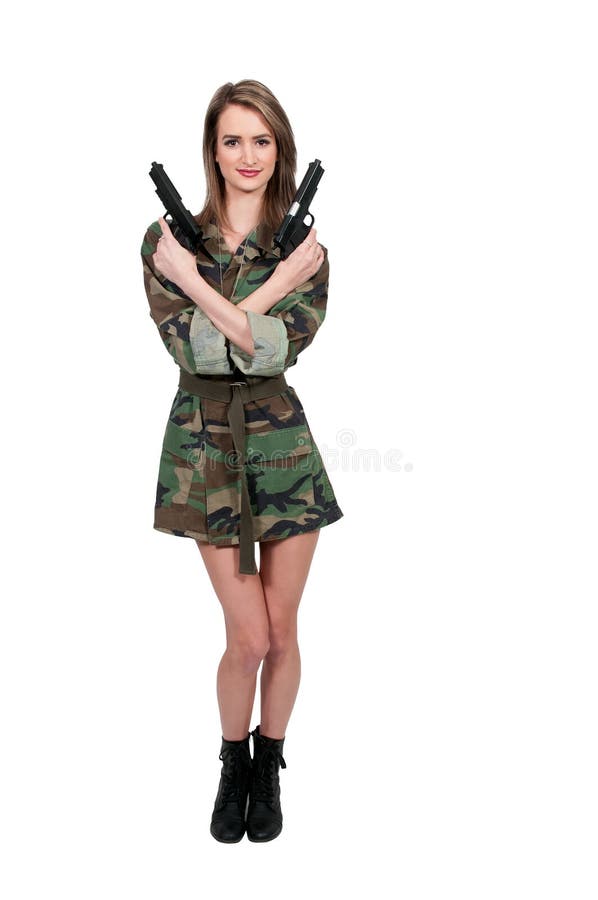 Soldato della donna fotografie stock