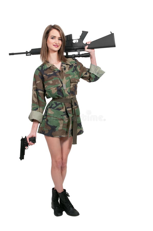 Soldato della donna fotografia stock