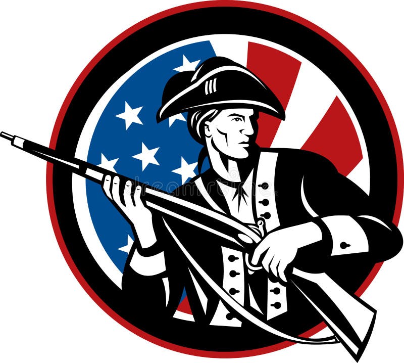 Soldato rivoluzionario americano illustrazione di stock Soldato rivoluzionario americano illustrazione di stock