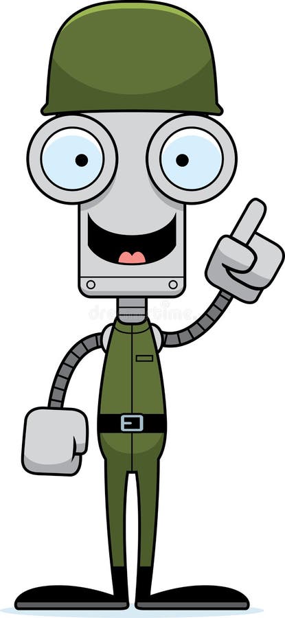 Soldato Robot Idea del fumetto illustrazione vettoriale Soldato Robot Idea del fumetto illustrazione vettoriale