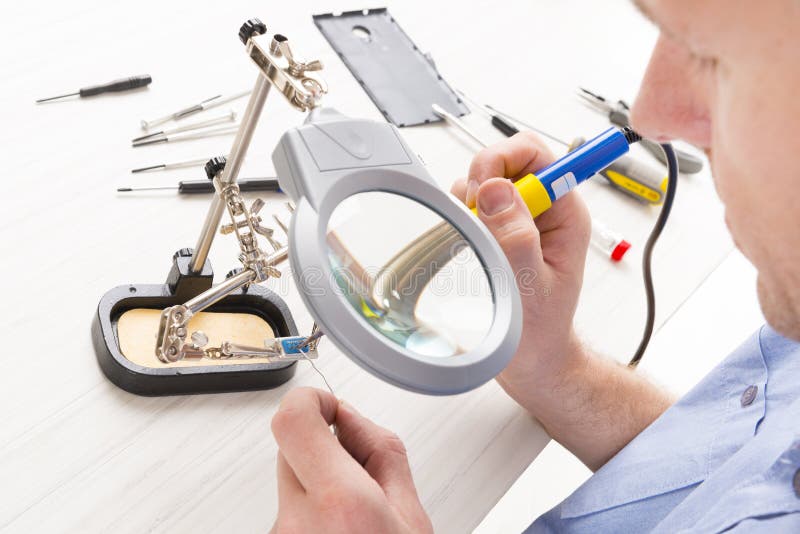 Soldering Connector at the Electronic Stock Photo Image of