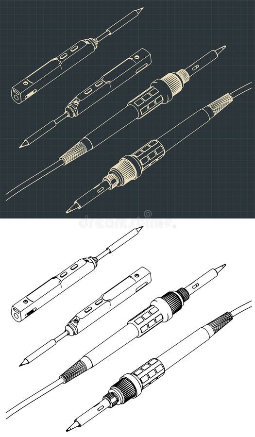 Soldering irons drawings stock vector. Illustration of repair 192002673
