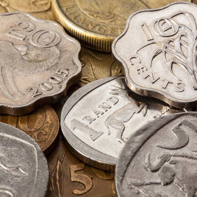 Valuta diversa dal Sudafrica immagini stock libere da diritti
