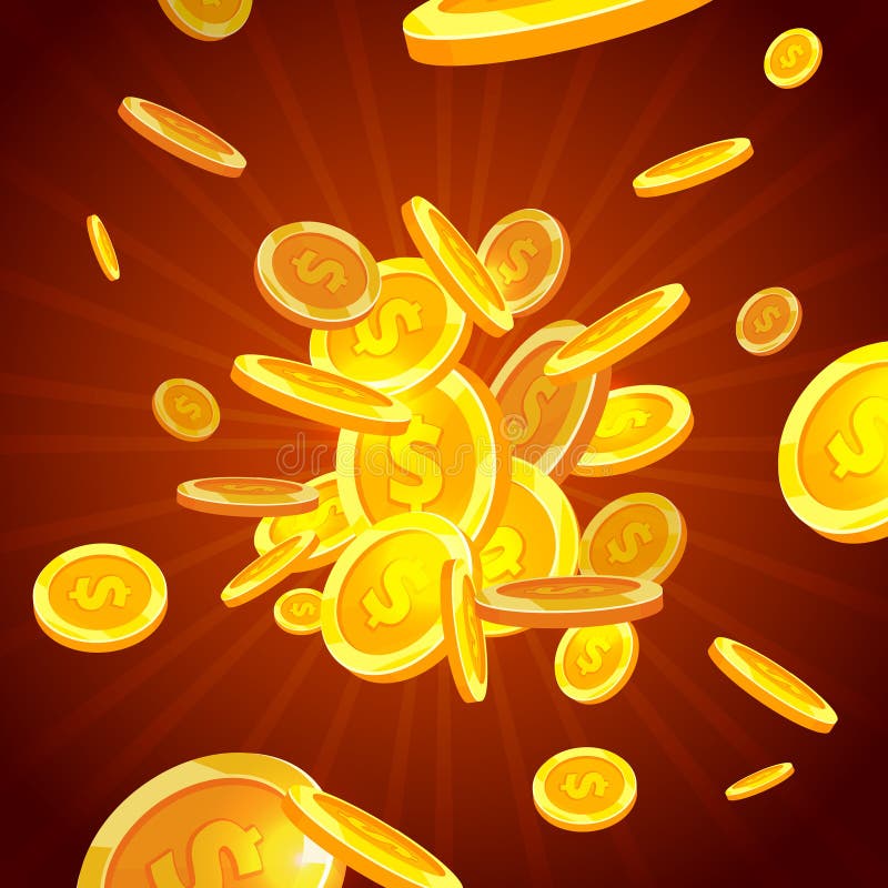 Soldi, fondo dell'estratto di vettore delle monete di oro royalty illustrazione gratis Soldi, fondo dell'estratto di vettore delle monete di oro royalty illustrazione gratis