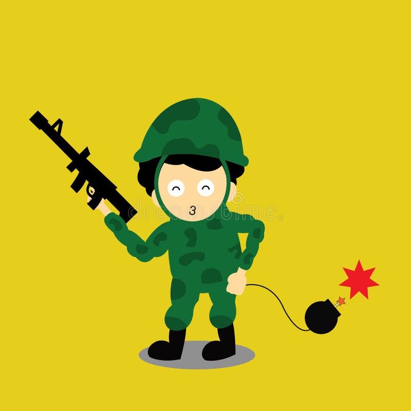 Soldier cartoon stock illustration. Illustration of national - 33100798