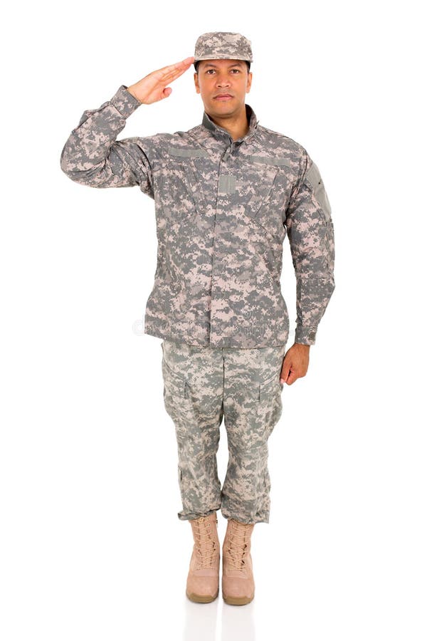 Soldier saluting