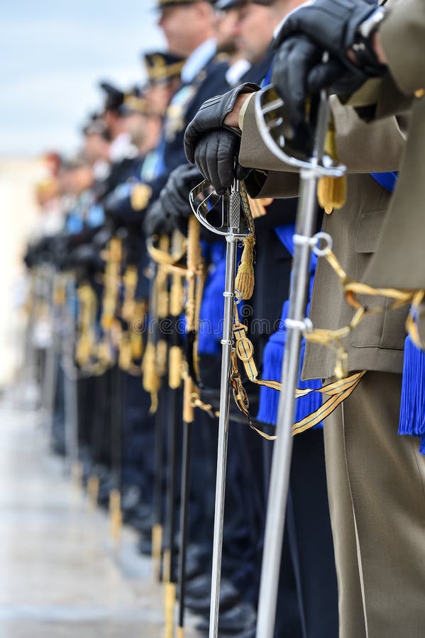 National guard of honor during a military ceremony