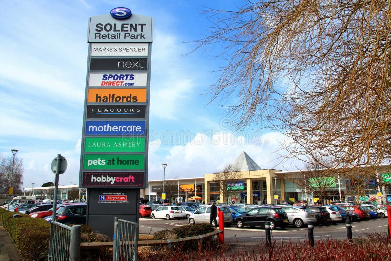 Solent企业零售公园, Havant 库存图片 Solent企业零售公园, Havant 库存图片