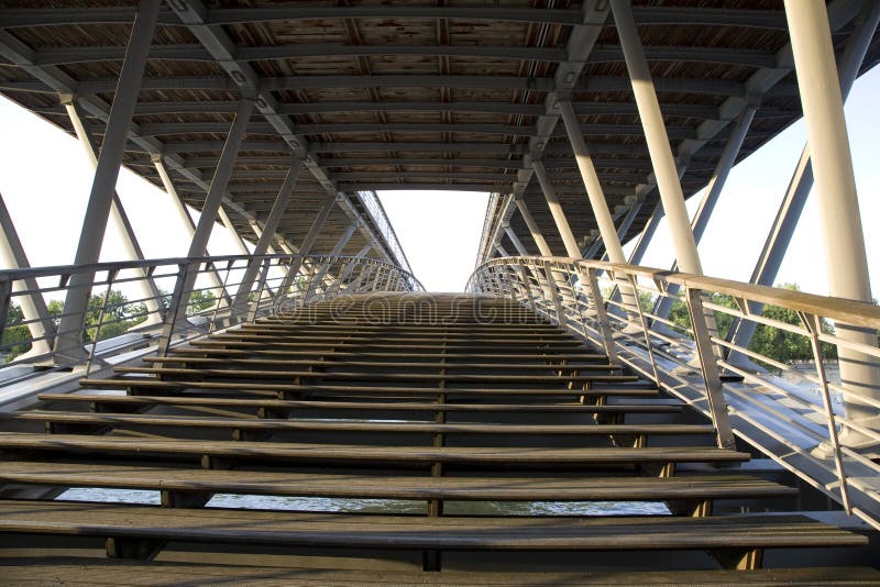 Solferino Bridge, Paris, France royalty free stock photography