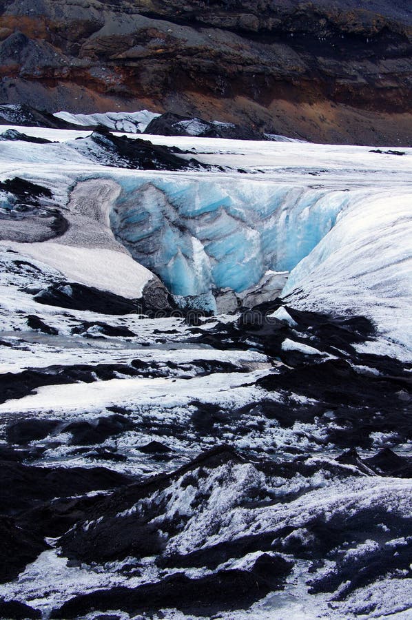 Solheimajokull glacier near Skaftafell in Iceland