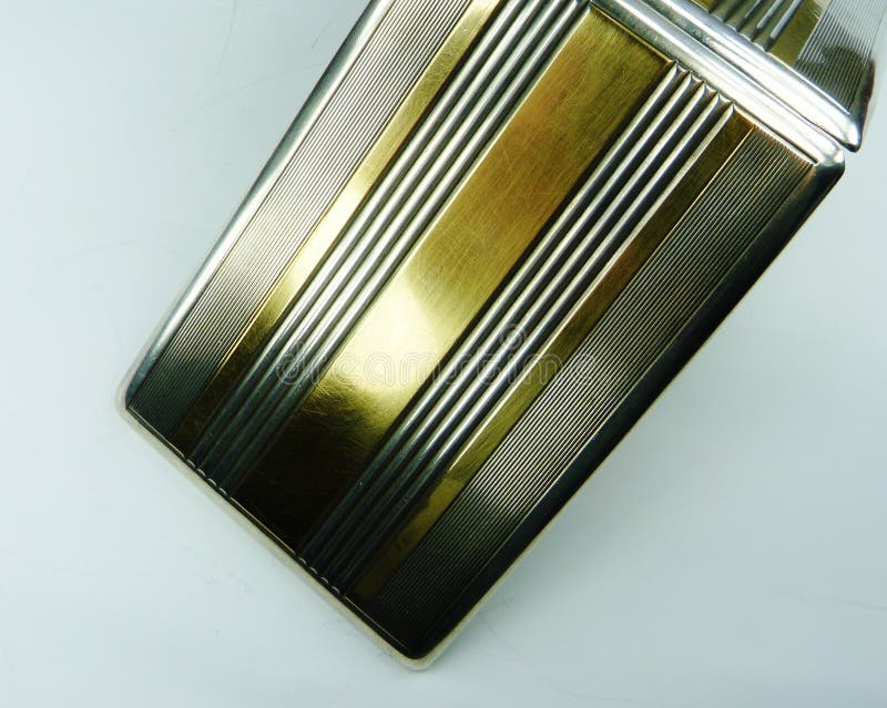 Solid Silver Gold Cigarette Case Vintage Luxury Stock Photos Free