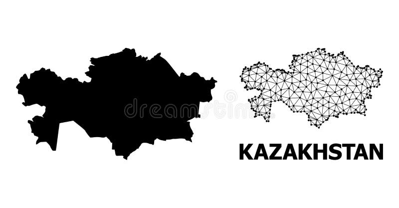 Linear Kazakhstan Map Icon From Countrymaps Outline Collection. Thin