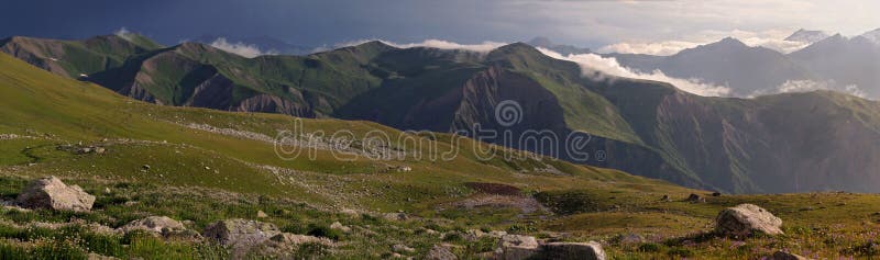 The photo was taken in mountainous region of Georgia at the moment of sudden weather changing which cased unusual dramatic light. The photo was taken in mountainous region of Georgia at the moment of sudden weather changing which cased unusual dramatic light.