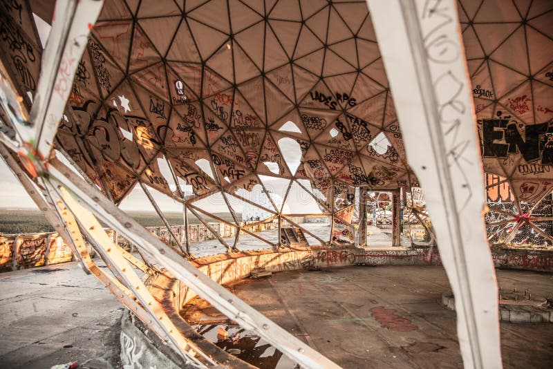 Solnedgång på Berlin Teufelberg arkivbilder Solnedgång på Berlin Teufelberg arkivbilder