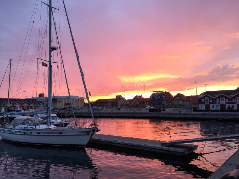 Solnedgångport av skagenen royaltyfria bilder Solnedgångport av skagenen royaltyfria bilder