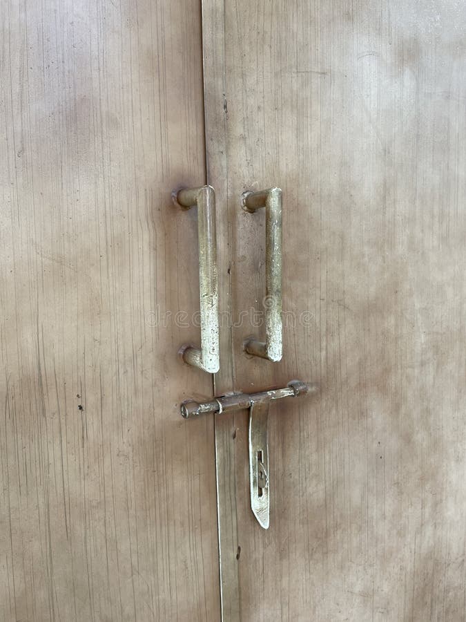 Door handles made of iron stock image. Image of construction 275208647