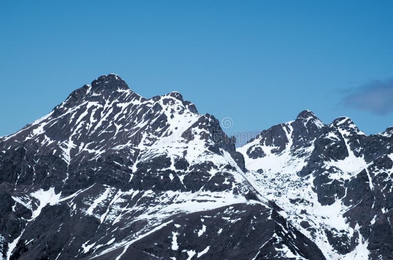 High peak of dark rock in the italian Alps. High peak of dark rock in the italian Alps