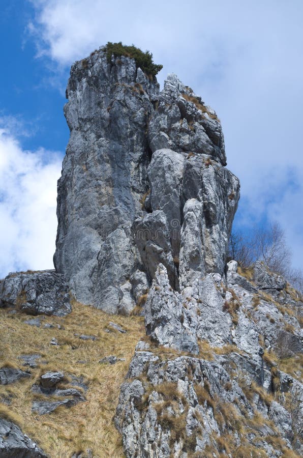 High peak of rock in the italian Alps. High peak of rock in the italian Alps