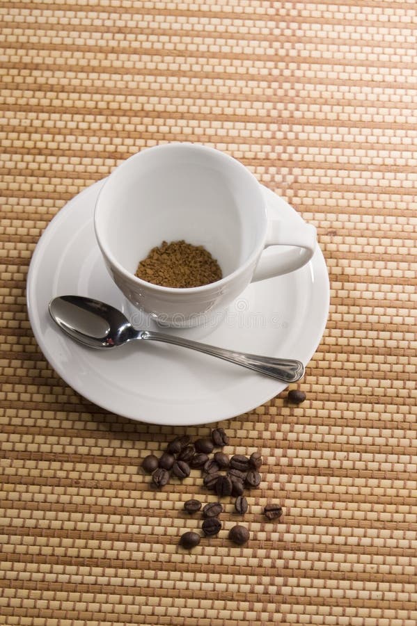 Soluble coffee stock photo. Image of soluble, spoon, white 11738746