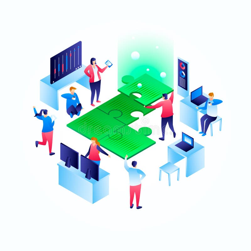 Solution concept background, isometric style vector illustration Solution concept background, isometric style vector illustration