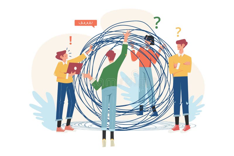 Resolução de problemas no conceito de negócio ilustração do vetor